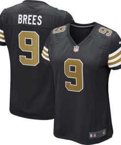 Drew Brees Nike New Orleans Saints Women's Alternate Game Jersey - Black/White