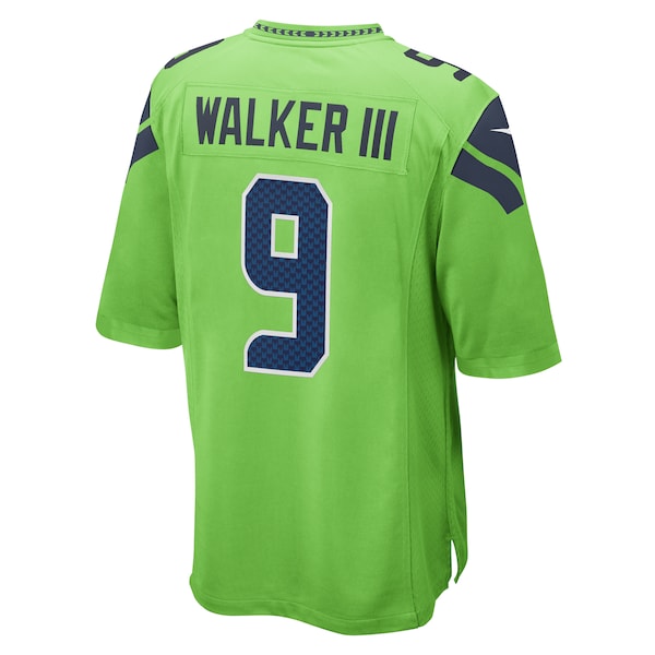 Kenneth Walker III Seattle Seahawks Nike Game Jersey - Neon Green - Image 3