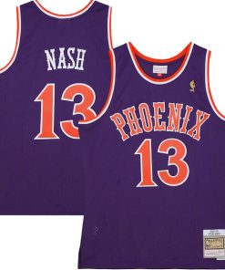 Alternative view of Steve Nash Phoenix Suns 2001/02 Hardwood Classics Swingman Jersey - Purple/White