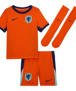 Alternative view of Netherlands National Team Nike Preschool 2024 Home Replica Stadium Kit Set - Orange