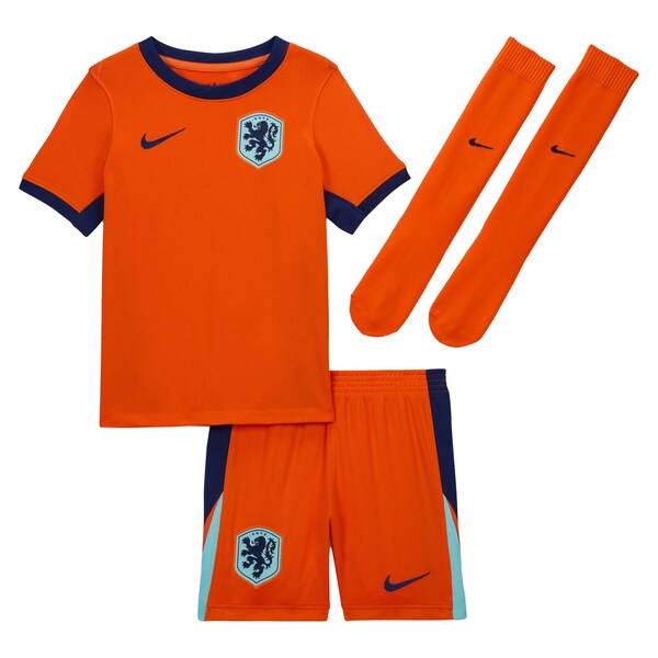 Netherlands National Team Nike Preschool 2024 Home Replica Stadium Kit Set - Orange - Image 2