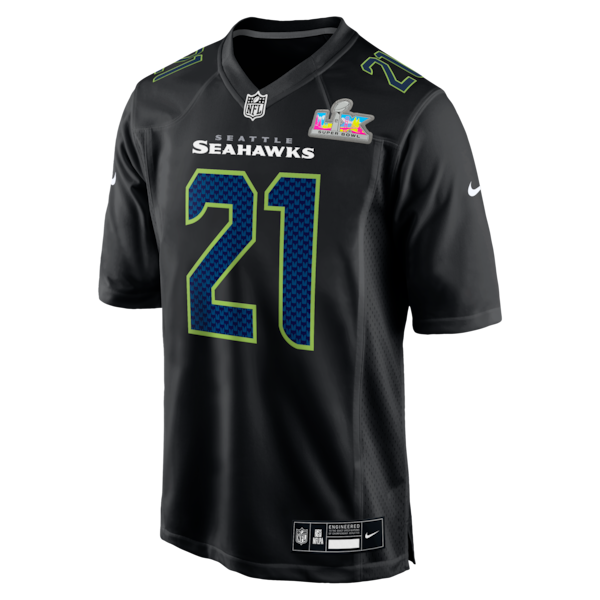 Men's Seattle Seahawks Devon Witherspoon Nike Black Super Bowl LX Patch Carbon Fashion Game Jersey - Image 3