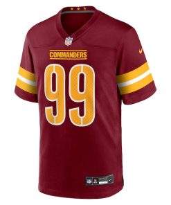 Alternative view of Javon Kinlaw Washington Commanders Nike Team Game Jersey -  Burgundy