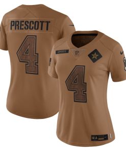 Dak Prescott Dallas Cowboys Nike Women's 2023 Salute To Service Limited Jersey - Brown