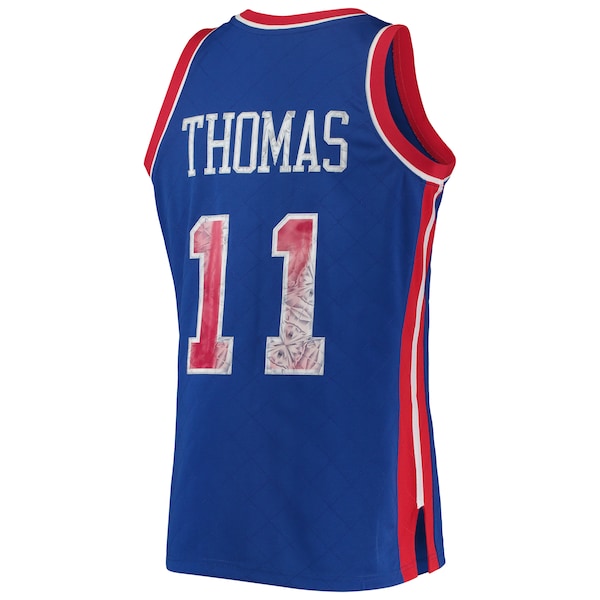 Isiah Thomas Detroit Pistons 1988/89 Hardwood Classics NBA 75th Anniversary Diamond Swingman Jersey - Blue - Image 4