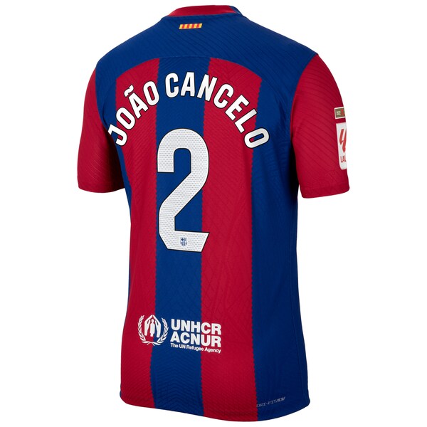Joao Cancelo Barcelona Nike 2023/24 Home Match Authentic Player Jersey - Royal/Aqua/White - Image 8