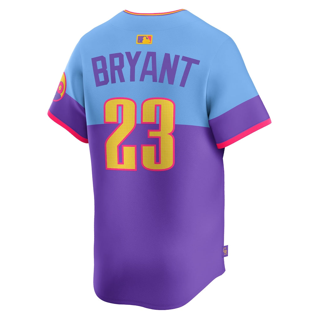 Kris Bryant Colorado Rockies Nike 2025 City Connect Limited Player Jersey - Purple/Light Blue - Image 3