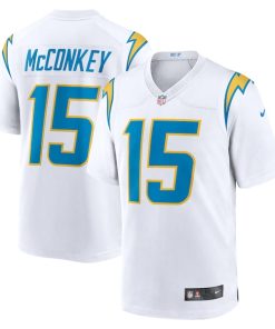 Ladd McConkey Los Angeles Chargers Nike Game Jersey -  White/Navy/Royal