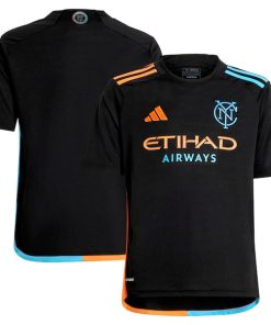 New York City FC adidas Youth 2024 24/7 Kit Replica Jersey?¨C Black