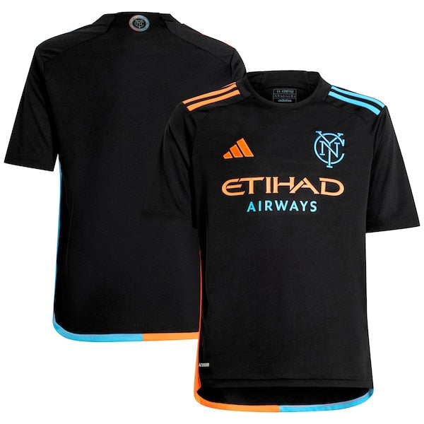 New York City FC adidas Youth 2024 24/7 Kit Replica Jersey?ยจC Black