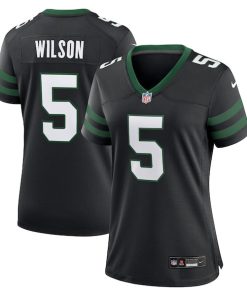 Garrett Wilson New York Jets Nike Women's Alternate Game Jersey - Legacy Black/Green/White