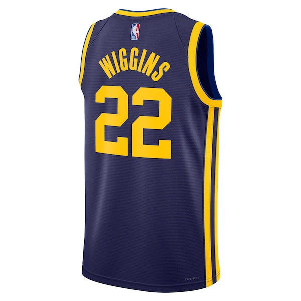 Andrew Wiggins Golden State Warriors Jordan Brand Unisex Swingman Jersey - Statement Edition - Navy - Image 3