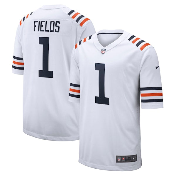 Justin Fields Chicago Bears Nike 2021 NFL Draft First Round Pick Alternate Classic Game Jersey - White/Orange - Image 6