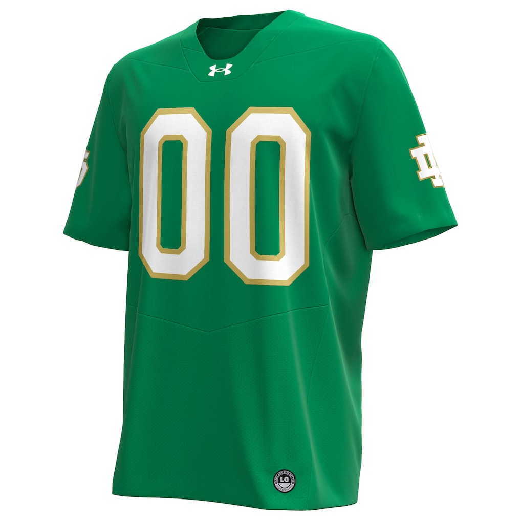 Notre Dame Fighting Irish Under Armour Alternate NIL Pick-A-Player Replica Football Jersey - Kelly Green - Image 3