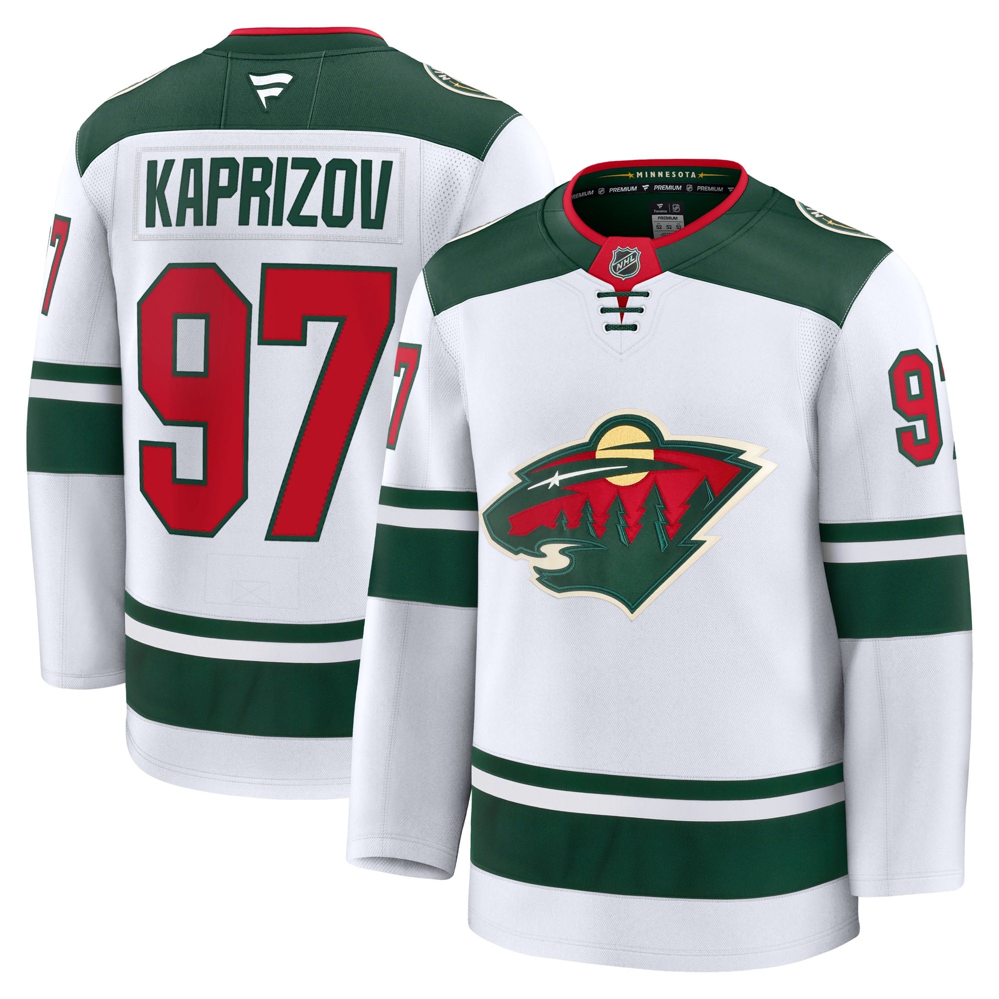 Kirill Kaprizov Minnesota Wild Home Premium Jersey - Green/White - Image 8
