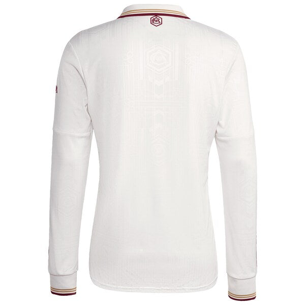 Arsenal adidas 2025/26 Third Replica Long Sleeve Jersey - White/Blue/Red - Image 4