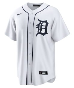 Alternative view of Detroit Tigers Nike Home Replica Team Jersey - White