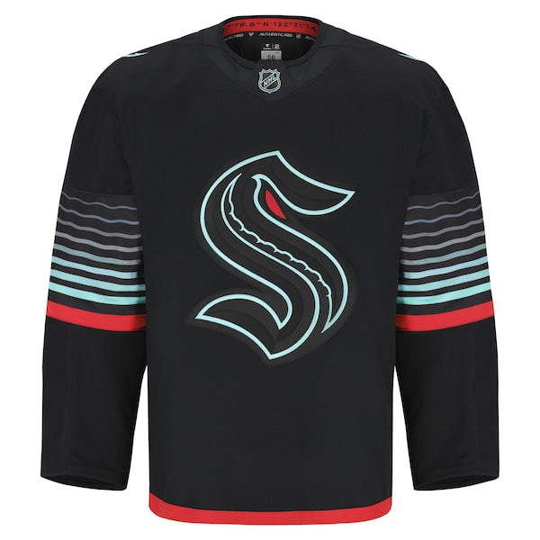 Seattle Kraken Alternate Authentic Pro Jersey - Black/Navy - Image 3
