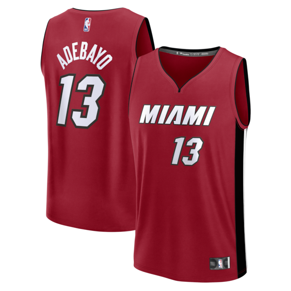 Bam Adebayo Miami Heat Fast Break Replica Player Jersey - Statement Edition - Red
