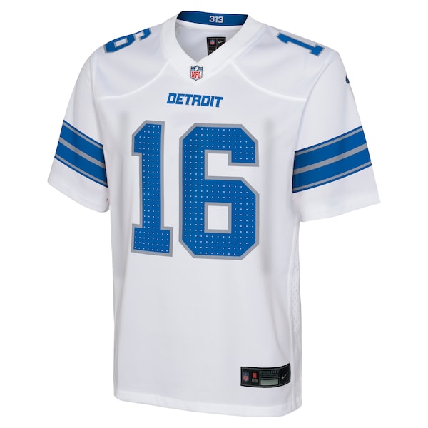 Jared Goff Detroit Lions Nike Youth Player Game Jersey - White - Image 3