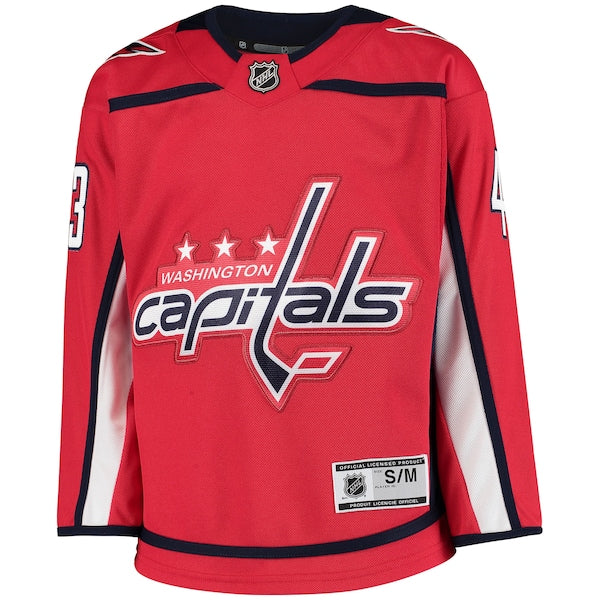 Tom Wilson Washington Capitals Youth Home Premier Player Jersey - Red - Image 2