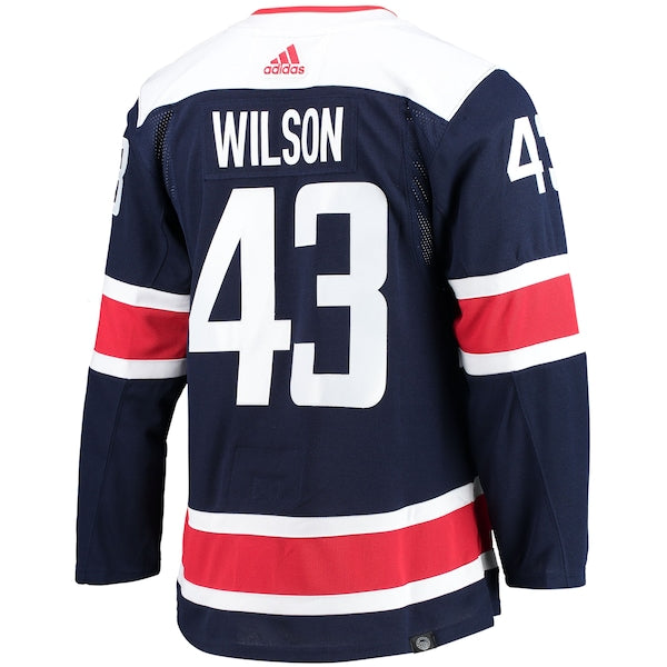 Tom Wilson Washington Capitals adidas Alternate Primegreen Authentic Player Jersey - Navy/Red - Image 4