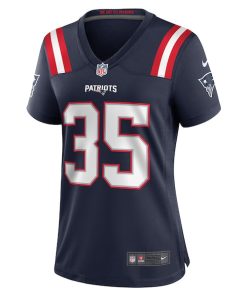 Alternative view of Pierre Strong Jr. New England Patriots Nike Women's Game Player Jersey - Navy