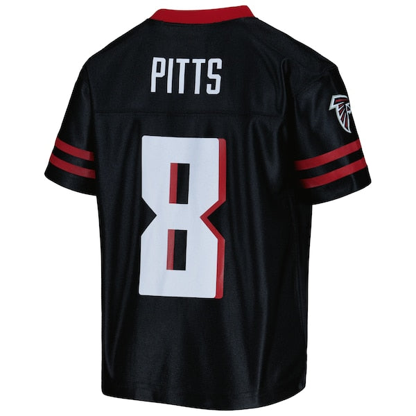 Youth Kyle Pitts Black Atlanta Falcons Team Replica Jersey - Image 3