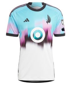 Alternative view of Minnesota United FC adidas 2024 The Northern Lights Kit Authentic Custom Jersey - White