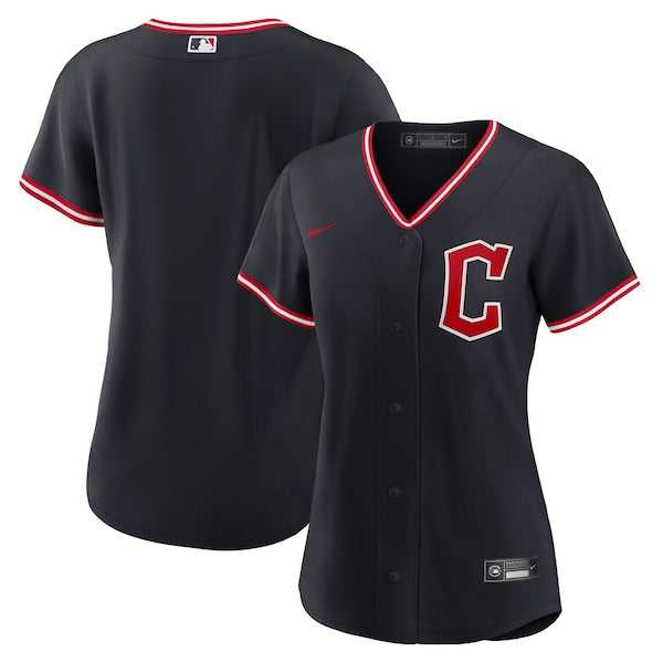Cleveland Guardians Nike Women's Alternate Replica Jersey - Navy/Red - Image 2