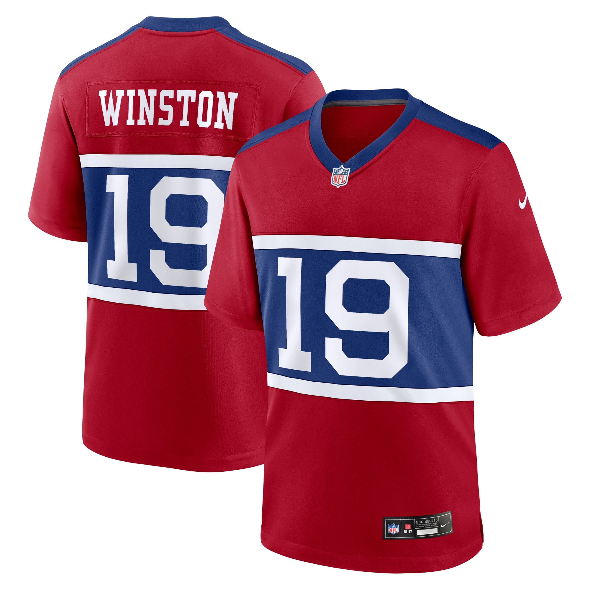 Jameis Winston New York Giants Nike Game Jersey - White/Red - Image 5