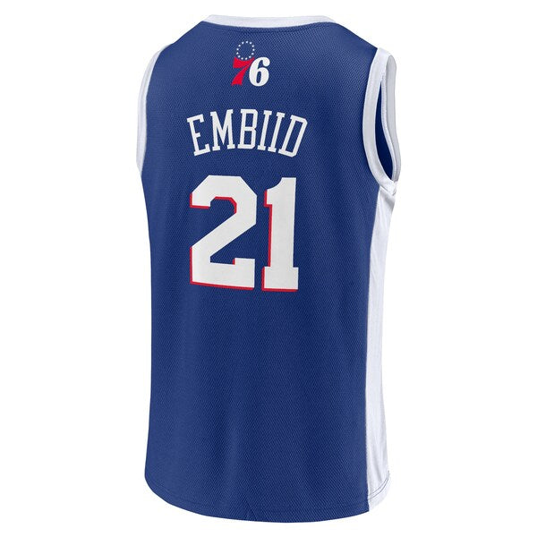 Men's Joel Embiid Royal Philadelphia 76ers Player Jersey - Image 3
