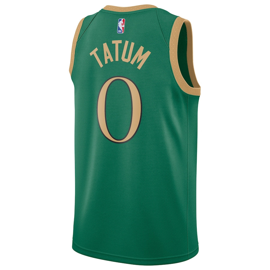 Jayson Tatum Boston Celtics Nike Unisex 2019/20 Swingman Player Jersey - City Edition - Green - Image 3