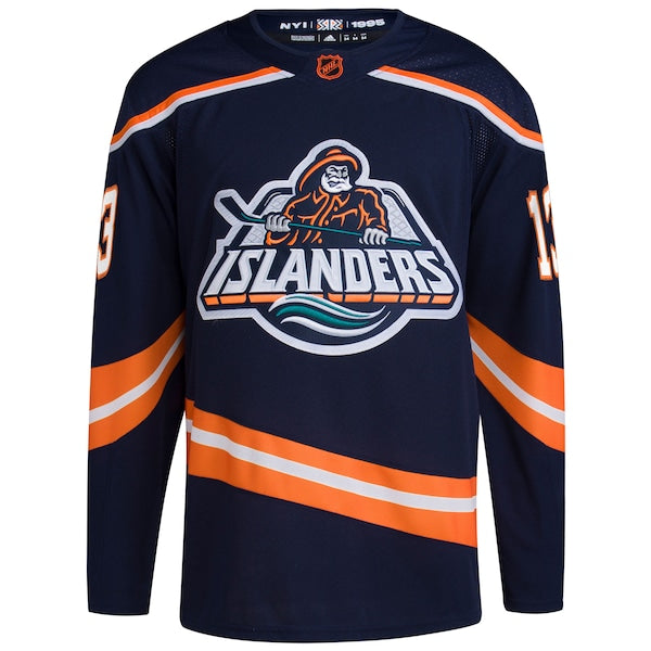 Mathew Barzal New York Islanders adidas Reverse Retro 2.0 Authentic Player Jersey - Navy - Image 2