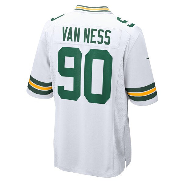 Lukas Van Ness Green Bay Packers Nike Game Jersey - White - Image 3
