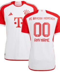 Bayern Munich adidas 2023/24 Home Authentic Custom Jersey - White