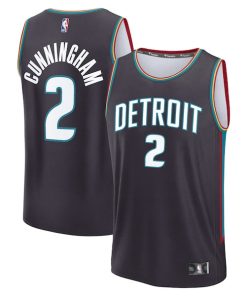 Cade Cunningham Detroit Pistons  2025/26 City Edition Fast Break Jersey - Charcoal