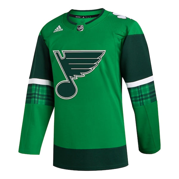 St. Louis Blues adidas 2023 St. Patrick's Day Primegreen Authentic Jersey - Kelly Green - Image 2
