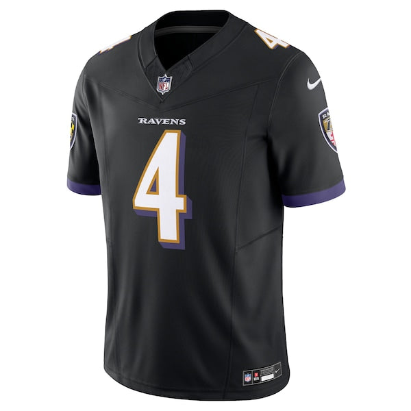 Zay Flowers Baltimore Ravens Nike Alternate Vapor F.U.S.E. Limited Jersey - Black - Image 2