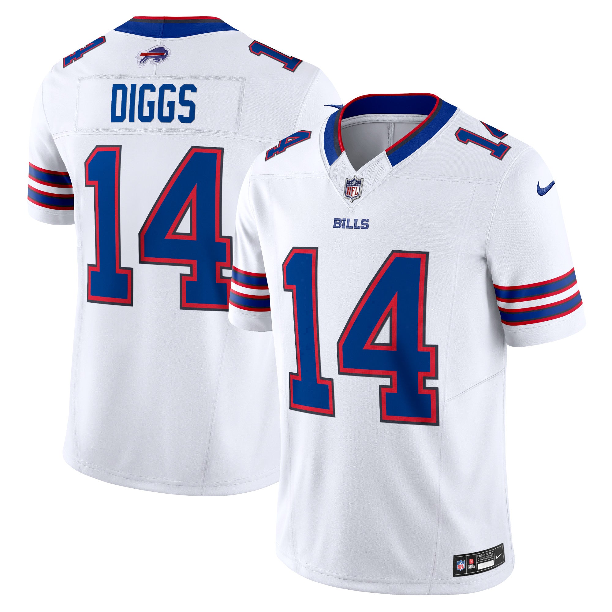 Stefon Diggs Buffalo Bills Nike Vapor F.U.S.E. Limited Jersey - Red/Royal/White - Image 6