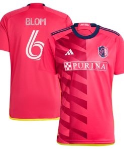 Njabulo Blom St. Louis City SC adidas 2024 CITY Kit Replica Jersey - Red