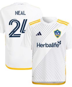Jalen Neal LA Galaxy adidas Youth 2024 Angeleno Kit Replica Player Jersey - White