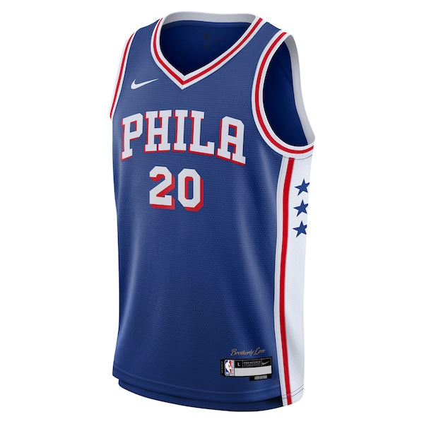 Jared McCain Philadelphia 76ers Nike Youth Swingman Jersey - Icon Edition - Royal - Image 2