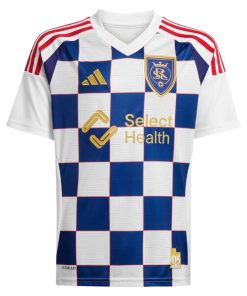 Alternative view of Real Salt Lake adidas Youth 2025 Grid City Replica Custom Jersey - White