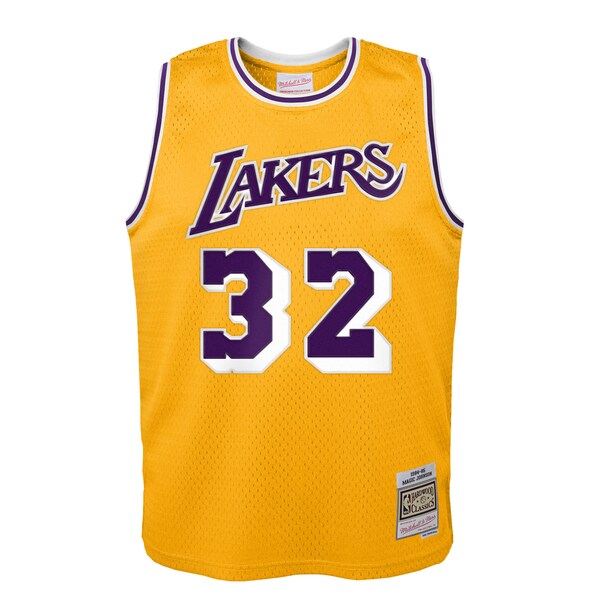 Magic Johnson Los Angeles Lakers Toddler 1984/85 Swingman Jersey - Gold - Image 2