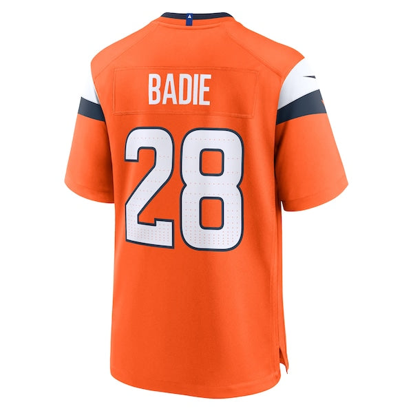 Tyler Badie Denver Broncos Nike Team Game Jersey - Orange - Image 3