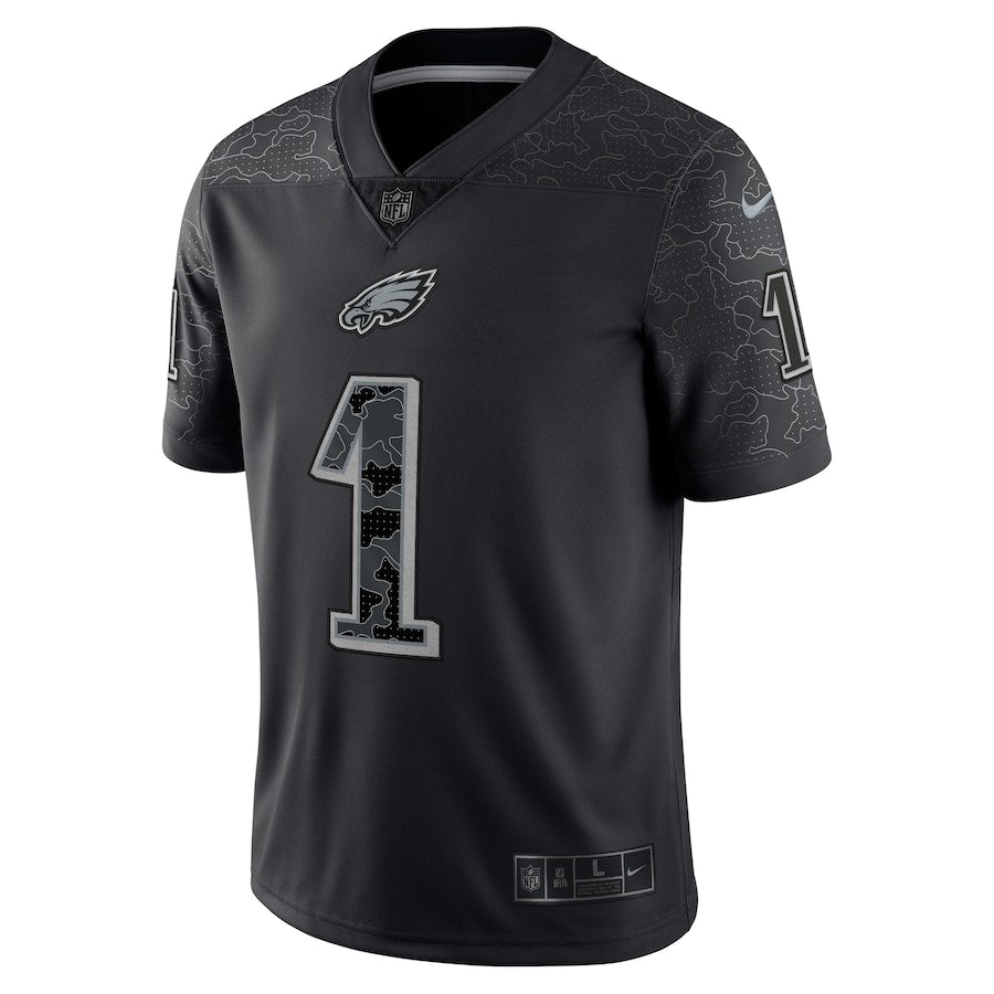 Jalen Hurts Philadelphia Eagles Nike RFLCTV Limited Jersey - Black - Image 5