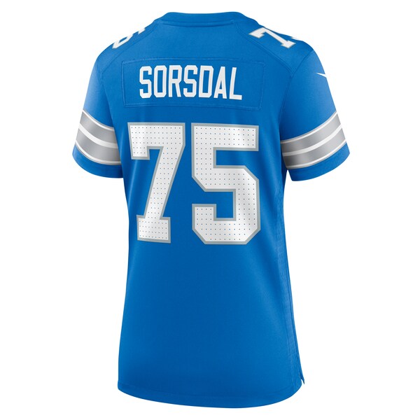 Colby Sorsdal Detroit Lions Nike Women's Team Game Jersey - Blue - Image 3