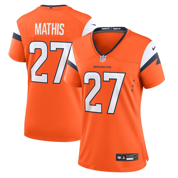 Damarri Mathis Denver Broncos Nike Women's Team Game Jersey - Orange - Image 2