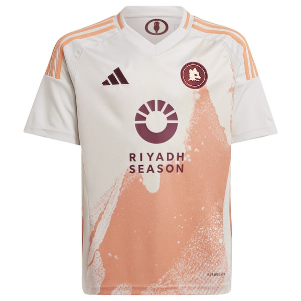 AS Roma adidas Youth 2024/25 Away Replica Jersey - White - Image 3
